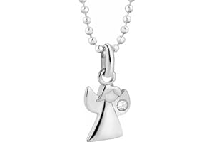 butterfly Bambine Ragazze Catena Argento 925 Swarovski Elements originali ciondolo Angelo custode trasparente lunghezza regolabile Packaging ecologico Regalo di comunione