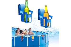 EWRTIUQA Porte Gobelet de Piscine Porte-gobelets Porte Boisson Accessoires de Piscine Multifonctions, Porte-gobelet Détachable, Convient à la Plupart des Piscines, Porte Bouteilles pour Piscine, 2 Pièces