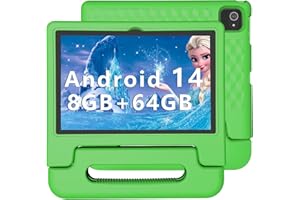 ITDULCET Tablet per Bambini 10 Pollici Android 14, Octa-Core 8GB RAM 64GB ROM, Espandibile fino a 1TB, 6000mAh, Controllo Parentale, Tablet Educativo con Custodia, Bluetooth WiFi, Doppia Fotocamera, GPS