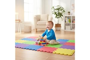 BURAKH Extra Thick Interlocking EVA Soft Foam Mat Gym Flooring Yoga Tiles Kids Play 30cm x 30cm | Eva Foam Mats - Size 30x30cm (9)