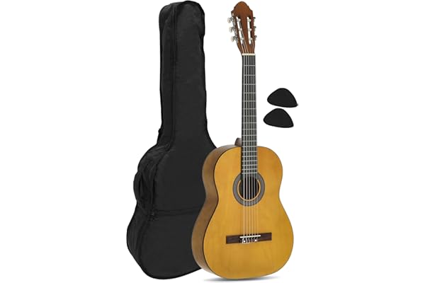 Juan Miguel Navarrez guitarra de concierto, guitarra clásica, 4/4 honey - natural, incl. funda