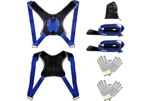 YELIKIT Kit di tracolla per 2 persone con gilet in spugna, cinghia di sollevamento multifunzione per mobili e attrezzature, trasporto di mobili, blu