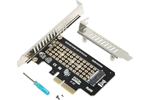GELRHONR Adattatore PCIe M.2 NVMe, supporta PCI-e 4.0/3.0, PCIe x4 Full, PCIe x4 x8 x16 slot per chiave M 2230, 2242, 2260, 2280 SSD M.2 (non supportato NGFF)