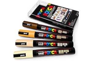 Posca PC-5 M 4 markery, kolor cielisty, z kieszenią