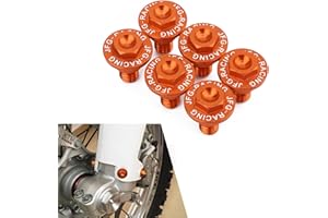 JFG RACING 6PCS Motorrad Vordergabeln Schutzschrauben für 50/65/85SX 125-530SX/SX-F/XC/XC-F/EXC/EXC TPI/EXC-F/XC-W/XCF-W 690ENDURO/R Orange