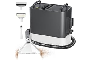 CLEANWISE Waschsauger Polsterreiniger mit Dampffunktion, 17000PA Starke Saugkraft Polsterreiniger Gerät mit Heißwasser & Hochtemperatur Funktion, Eingebautem Wassertank, 3 Bürsten, Spot Clean Heat