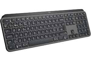 MX Keys S Trådlöst Tangentbord | Låg profil, tyst skrivning, programmerbara tangenter, belysning, Bluetooth, USB-C, för PC, Linux, Chrome, Mac, QWERTY US