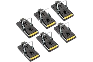 AMISON Trappola per Topi per Interni che Funzionano All'aperto Uccidi Immediatamente Riutilizzabili, 6 Pezzi