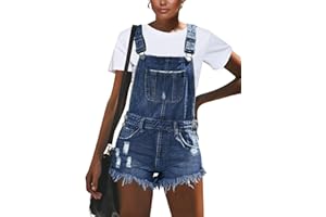 ROSKIKI Roskiky Peto vaquero para mujer con tirantes y bolsillos en el dobladillo
