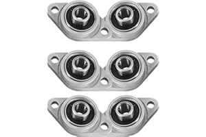 YUAAOH Lot de 6 KFL08 Roulement de Bloc d'Oreiller, Palier de Bride Boîtier auto-alignés en Alliage de Zinc Rhombique Portant Bloc pour Machines Série KFL Systèmes de Convoyage 8mm (Diamètre Intérieur 8mm)