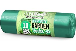 100Litre,10 Heavy Duty Garden Sacks Bags-Made from Recycled Waste - EcoBag