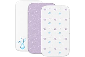 SWEETY FOX 2 Sabanas Minicuna + 1 cubrecolchon para minicunas para Bebes Impermeable elástico - Lote de 3 Ropa de Cuna - Talla 50x83cm - Compatible con cunas, colchon - Niño y Niña - Espacio