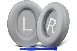 SOULWIT Cuscinetti Auricolari Di Ricambio per Bose 700 (NC700) Cuffie Wireless, Pelle Più Morbida, Schiuma ad Alta Densità con Cancellazione Del Rumore, Spessore Aggiunto-Argento