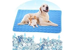 Fueegue Kühlmatte für Hunde Haustier Kühlmatte Hund Hundematte Bett Kühldecke Kühlkissen für Katzen Waschbar Haustiere