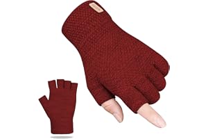 Varma fingerlösa handskar Stretch Mjuka vinterhandskar för män kvinnor utomhussport
