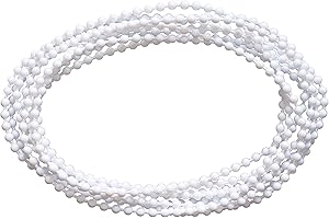 EASYDECO Cadena para Estores enrollables - Blanca - Anillo Cadena 4,5x6 300 cm