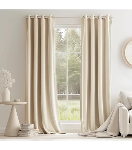 Rideaux Occultants Velours Noir Sur Mesure – Doublés, 92L X 45Lg (par Panneau), Occasion