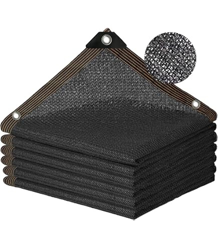 DUCCM Schattierungsnetz 95% – 3x6 M, Schwarz, Mit Ösen, Atmungsaktiv Für Garten & Terrasse