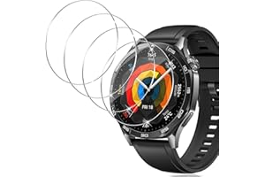 Yenwen Schutzfolie für Huawei Watch GT 5 (46MM) für Panzerglas, 4 Stück Wasserdichtes Glas Folie, Anti-Scratch Displayschutzfolie, Ultradünne Blasenfreie Displayschutz für Huawei Watch GT5 46mm