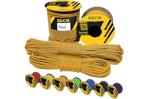 EdcX 3 mm Nylon Paracord 425 (15, 30, 50 And 100m) – 3 mm Type II, 100% Nylon Rope, 3 Strand Rope, 3 mm Nylon Rope in Many Colors