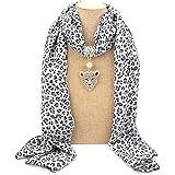 Kofun Sciarpa delle Donne, Donne di Marca Lunga Sciarpa in Chiffon Leopard Lady Collana Pendente Sciarpa Sciarpa e Scialle 2#