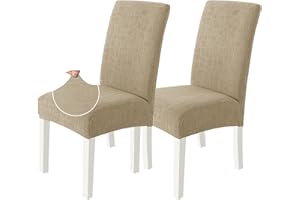 Ystyle Fundas Sillas De Comedor Pack 2, Fundas Sillas Universal Ajustables, Funda para Sillas Elástica, Cubre Funda Protectora Sillas Lavables, Funda Protectora Sillas, Caqui