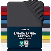 Flowen Fitted Sheet 140 x 190 cm Dark Grey Brushed Microfibre for Mattress 30 cm High Soft Breathable Hypo-allergenic Anti-Du