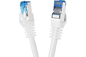 ‎BIGTEC BIGtec 10m CAT.7 Patchkabel Netzwerkkabel Gigabit Patch DSL LAN Ethernet Kabel weiß Kupferkabel doppelt geschirmt (RJ45 Stecker Cat-7 S/FTP PIMF)