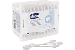 Chicco Cotton Buds With Ear Protection, 90 Pieces