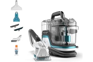 Vax SpotWash Home Pet-Design Spot Cleaner, Upholstery, Sofa, Stairs, Home, Car, Rug, Stain Cleaning Small Handheld Shampooer Machine, Solution, SpinScrub and Tools, 4.5kg, White / Blue, CDSW-MPXA