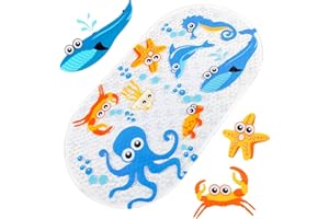 Baozun Mata do wanny, mata antypoślizgowa do wanny, mata pod prysznic, mata do wanny, antypoślizgowa, 71 x 38 cm (ośmiornica)