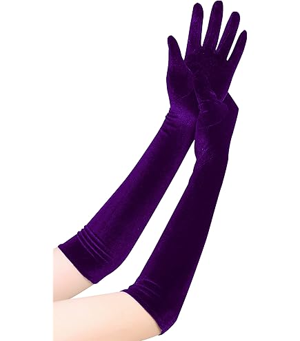 Lange zwarte handschoenen 220256