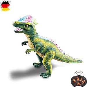 Hsp Himoto Xxl Rc Ferngesteuerter Dinosaurier T Rex Mit Sound Leds Realistische Bewegungen Tanzfunktion Inkl Fernsteuerung Amazon De Spielzeug