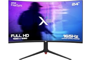 ADMI X= XC24HD 23.6" VA 1080p 165Hz FreeSync/G-Sync DP HDMI Curved Gaming Monitor with speakers