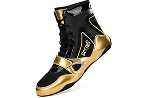 BLBK Boxing Shoes Men's Wrestling Shoes Youth Muay Thai Kickboxing Sparring Boxers Trainers Martial Arts Shoes Breathable Bodybuilding Boxing Boots