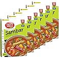 Tasty Nibbles Ready to Eat Sambar Curry 200g | Open Heat & Eat | Vegetarian | No Added Preservatives | Japanese Retort Technology [Pack of 6]