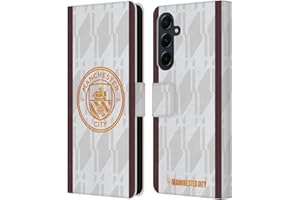 Head Case Designs Officially Licensed Manchester City Man City FC Away 2023/24 Badge Kit Leather Wallet Case Compatible With Samsung Galaxy A55 5G