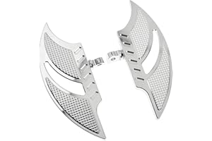 YHMTIVTU Pieds de pieds passagers pour moto avec lame creuse mâle pour Harley Touring Street Glide Road Glide Softail Road King Sportster Chrome