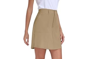MoFiz Women's Tennis Skirt Athletic Golf Sports Skort Lightweight Running Workout Built-in Shorts with Pockets