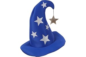 W WIDMANN MILANO PARTY FASHION Wizard s with Stars Random Style & Theme Hats Caps & Headwear for Fancy Dress Costumes Accessory