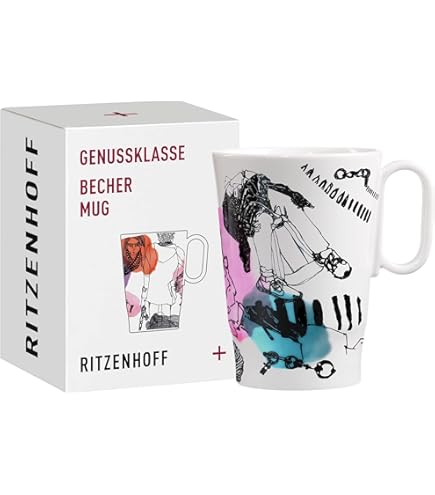 Ritzenhoff & Breker Koffiemokkenset Suomi, 6-delig, elk 310 ml, crèmewit, porselein