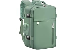 OTAHGK Mochila de Viaje Cabina Avion 40 x 20 x 25 para Ryanair Equipaje de Mano Maletas de Cabina Bolsa de Viaje Hombre Mujer mochila Informal para Computadora Portátil -Verde
