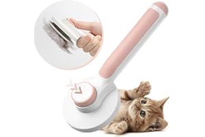 Baytion Szczotka do usuwania sierści zwierząt domowych, dla psów i kotów, szczotka do długich i krótkich włosów, gładkie włosie ze stali nierdzewnej, szybkie czyszczenie szczotki do usuwania podszerstka