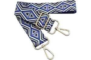 KERIOCUSI Tracolla Regolabile Colorata per Borse Donna Beige Tesoro Blu, 80-130cm Cinghia della Borsa con Gold Moschettone, Durevole per Crossbody Borsa, Chitarra, Borse Moderne Accessori, 3.8cm, 1223