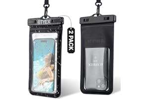 BTYEX Universal Waterproof Phone Pouch Cellphone Dry Bag Case with Lanyard for iPhone 15 14 13 12 Pro Max Xs Max XR X 8 7 6S Plus SE, Galaxy S22 S21 S20, HUAWEI P50 up to 7.0’’ - 2 Pack