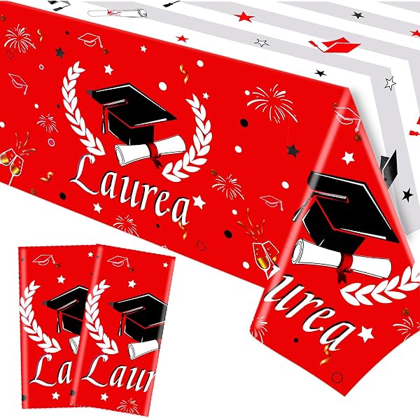 Decorazioni per feste di laurea, striscione da giardino argento e nero