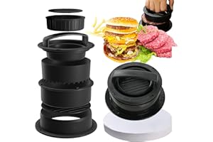 Canzoon Presse Burger Professionnel Presse à Hamburger Réglable Presse Burger Steak Haché Livré avec 100 Feuilles de Papier Hamburger pour Réunion de Famille, Fête