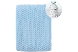 CREVENT Mały, puszysty i ciepły kocyk dla niemowląt do łóżeczka dziecięcego dla chłopca i niemowlęcia (75cmX100cm Wave Blue)