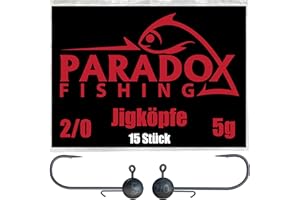 ‎PARADOX FISHING Paradox Fishing Jigköpfe Sets 2/0 3/0 4/0 5-28g - 15/25 St. - Jig Köpfe Gummifisch mit Jighead für Gummifische Zander Angelzubehör