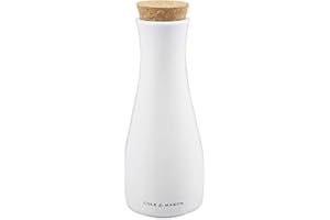 Cole & Mason H211946 Céramique Verseur Bouteille | 172mm | Huilier Céramique/Distributeur de Sauce | Porcelaine/Liège | 1 x Bouteille | Fourni Vide | Garantie de 2 Ans